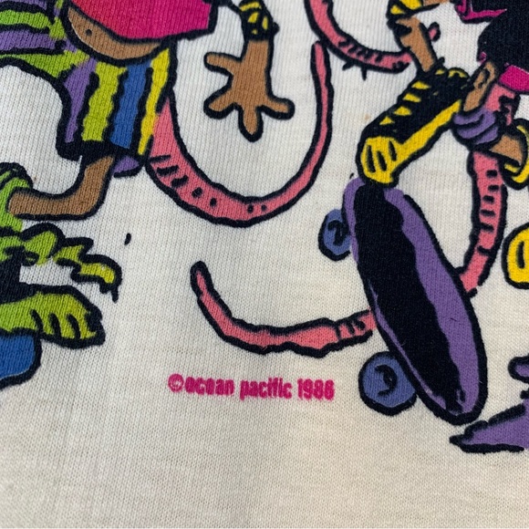 VINTAGE | RARE Deadstock ’86 OP Single Stitch US Made ‘Radical Rodents’ Tee - Picture 4 of 16